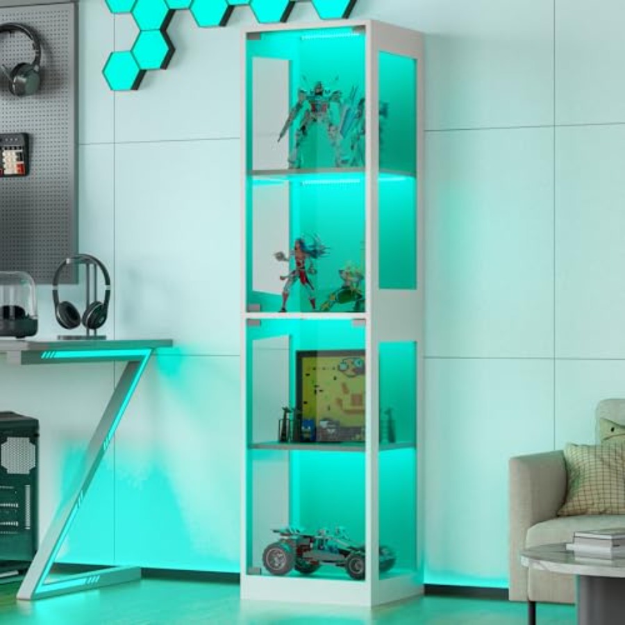 Glass Cabinet Display - Стеклянная витрина с RGB-подсветкой для коллекционных