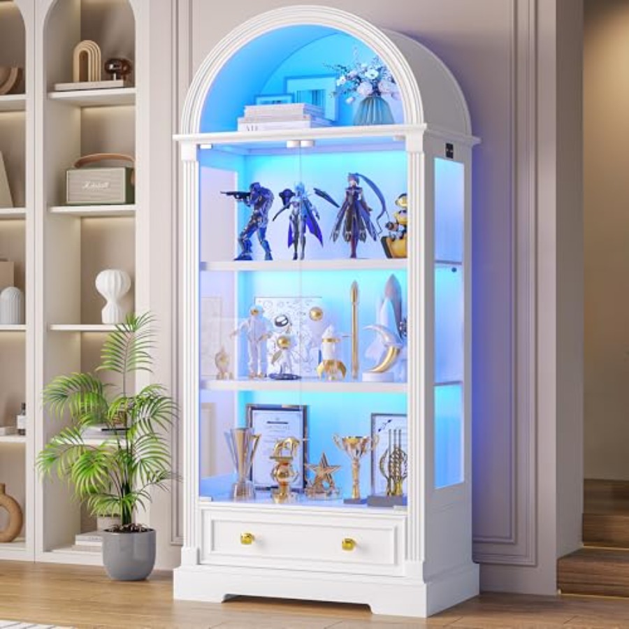 Glass Cabinet Display - Арочный витринный шкаф для гостиной, дверцы