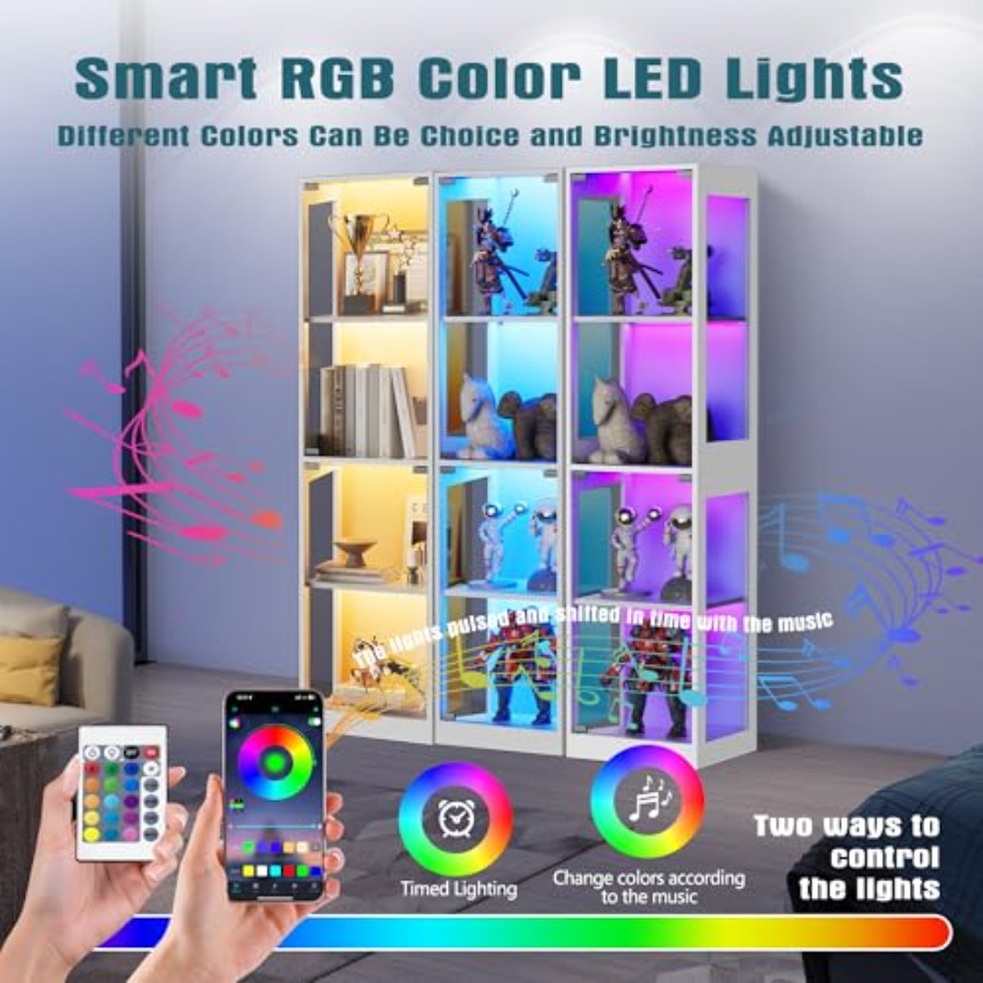 Стеклянная витрина с RGB-подсв – обзор и цена Glass Cabinet Display