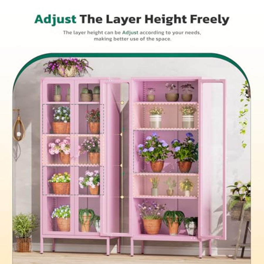 5-ярусный стеклянный шкаф-витр – обзор и цена Glass Cabinet Display