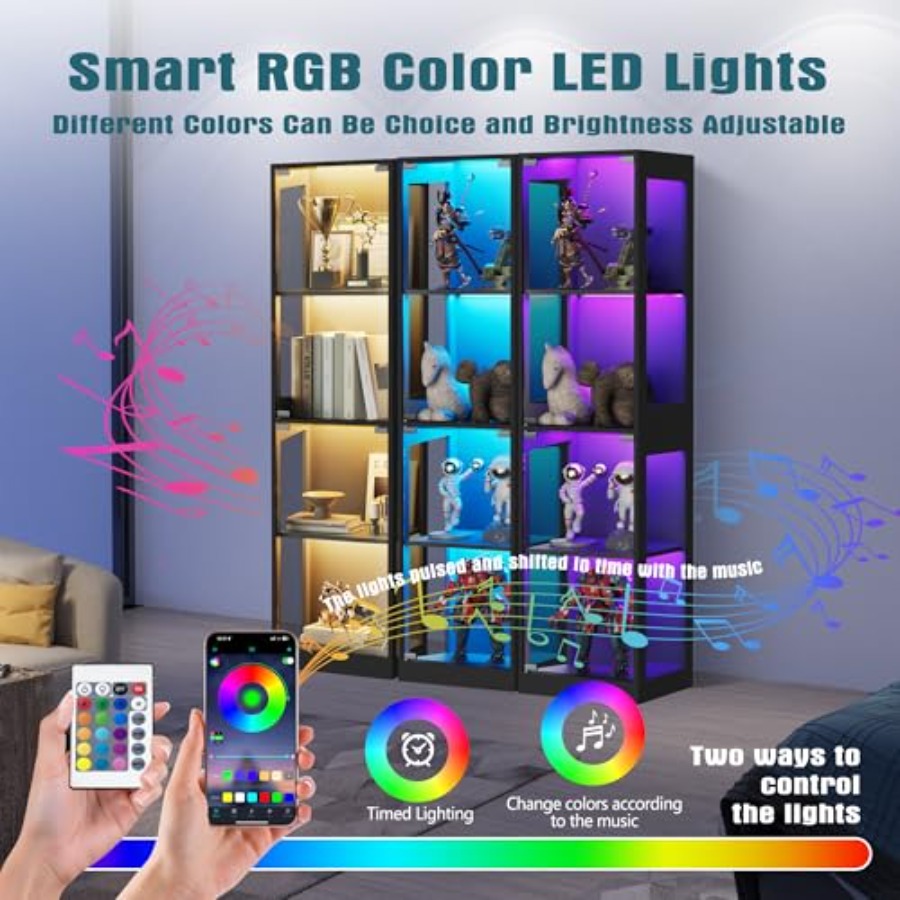 Стеклянная витрина с RGB-подсв – обзор и цена Glass Cabinet Display