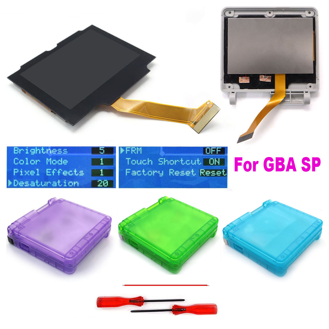 HISPEEDIDO Для GBA SP IPS V5:  – обзор и цена Lcd Screen Arcade